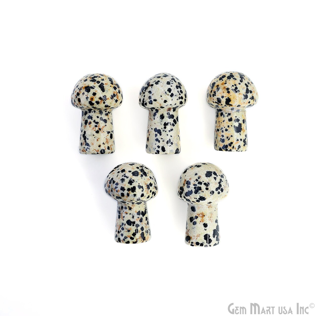 Mini Mushroom Gemstone, Natural Tumbled Stones, Crystal Plant Décor, Hand Carved, Home Décor Accents, 37x24mm, GemMartUSA (14300)